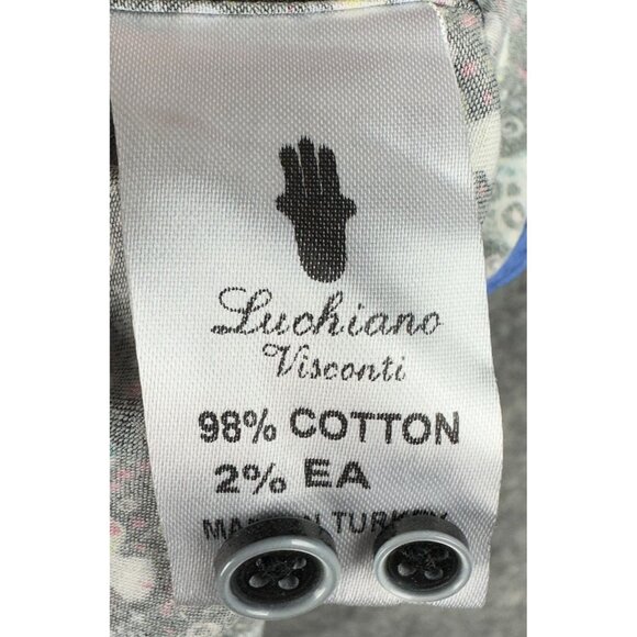 Luchiano Visconti Sugar Skull Button-Up Shirt Mens M Black Short Sleeve New - Picture 7 of 9